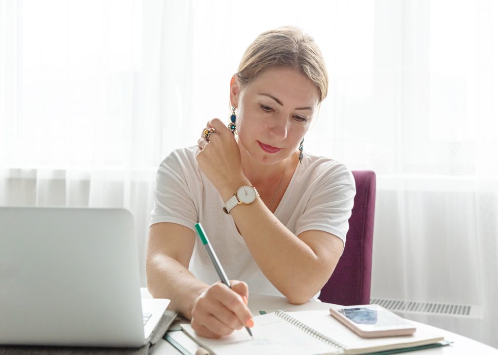 Woman executive working at her desk