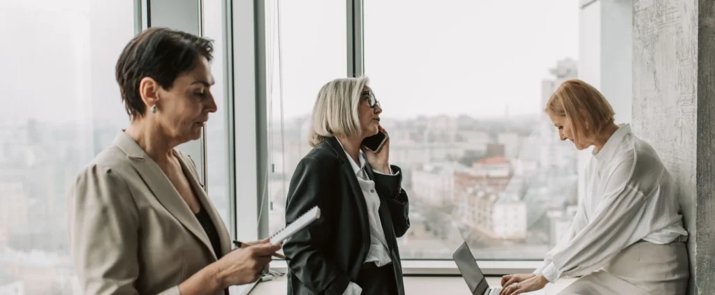 Women connecting within a financial advisor community