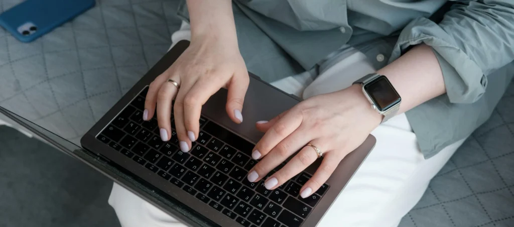 Financial advisor using a laptop for business operations