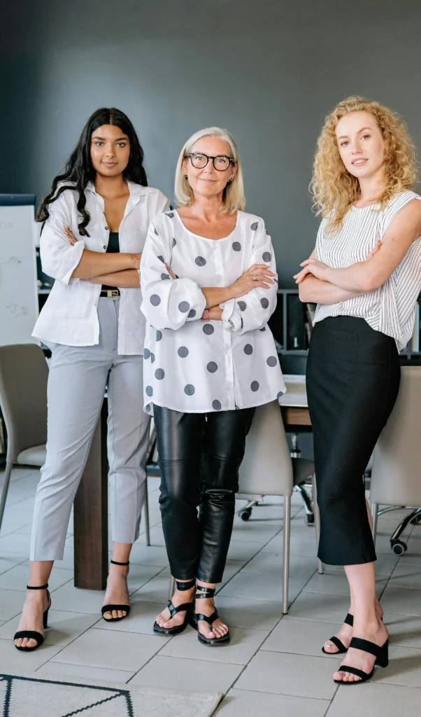 Group of female financial advisors standing together
