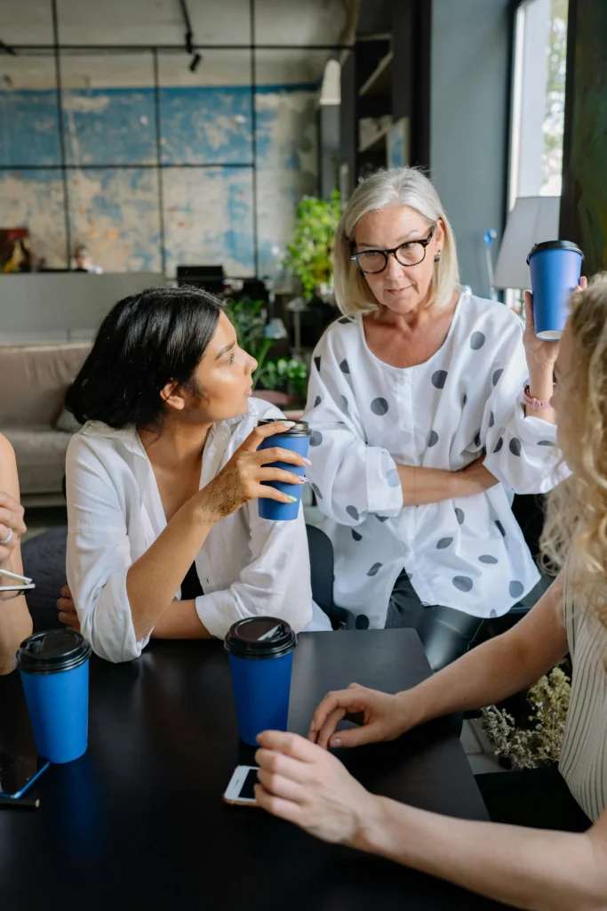 Women in financial planning having a group discussion