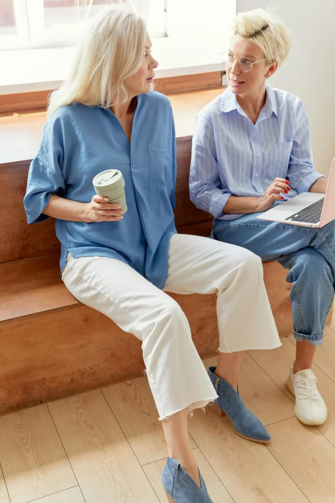 Women discussing financial advisor succession solutions